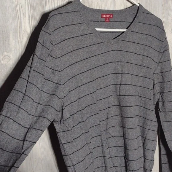 Grey & Black Striped Sweater - Picture 3 of 9